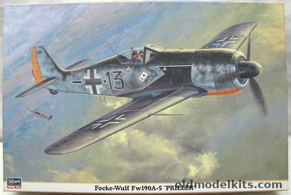 Hasegawa 1/32 Focke-Wulf FW-190A-5 - Kommodore JG26 Major Josef Priller Belgium 1943 / Kommodore JG26 Priller Belgium 1944 / Kommodore JG26 Priller Belgium 1943 (variation), 08169 plastic model kit